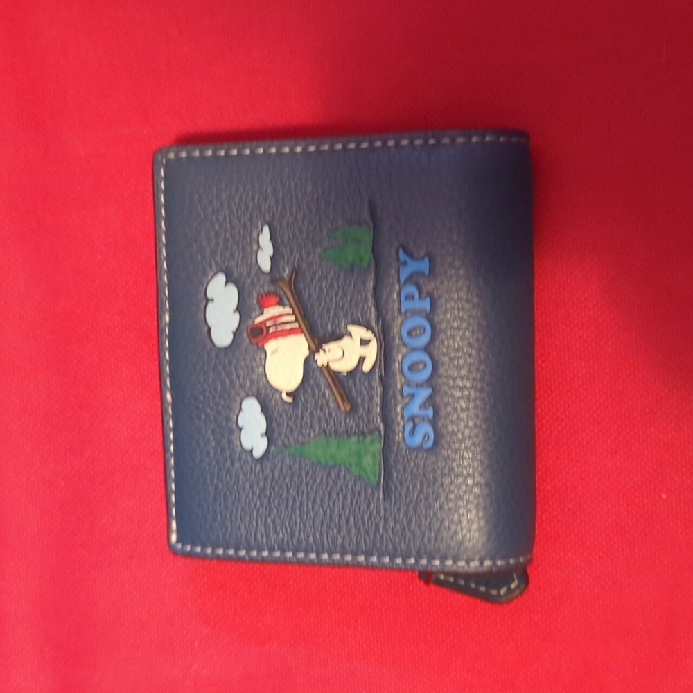 Coach Blue Snoopy Card Holder